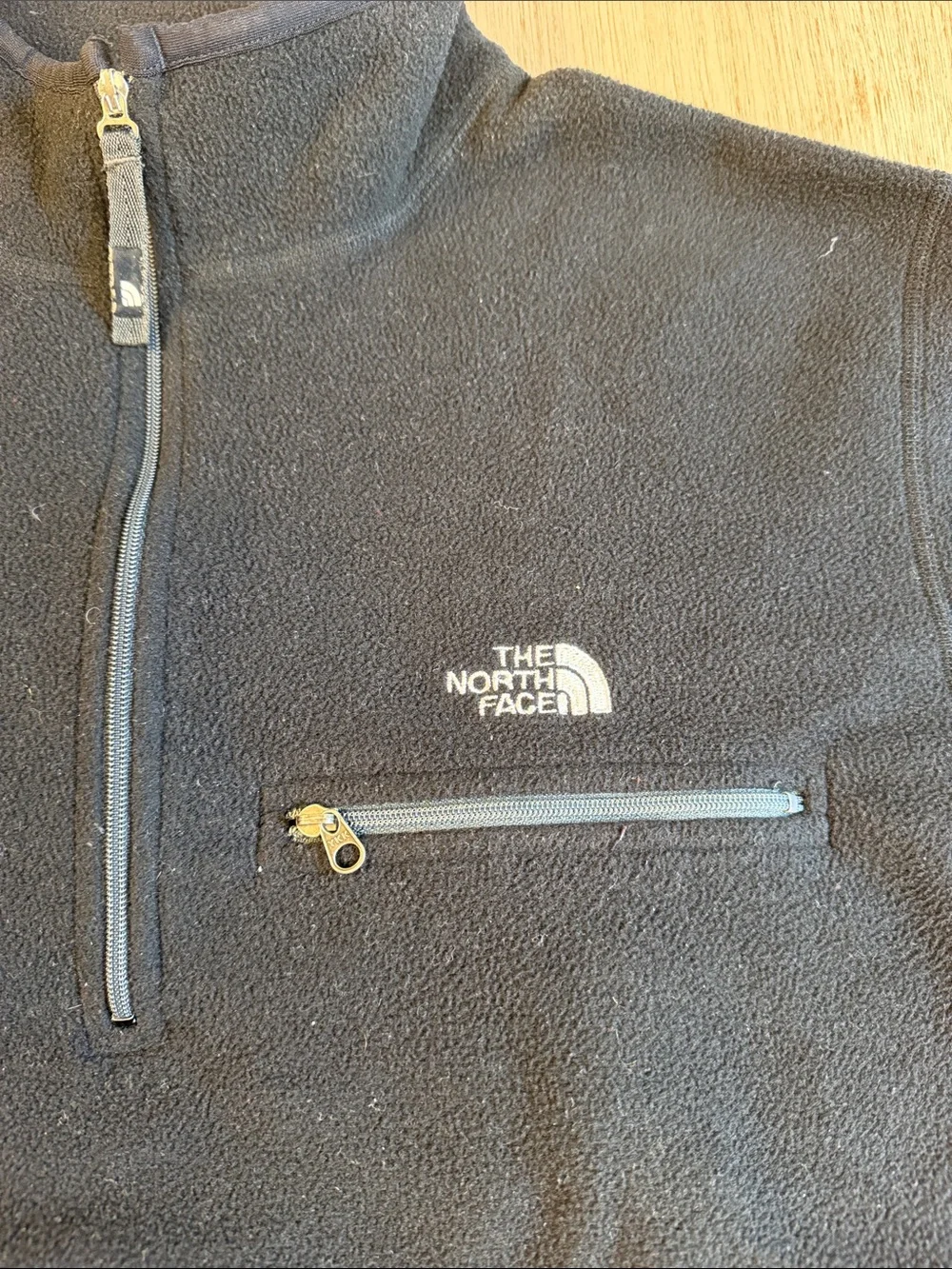 The North Face Polartec Quarter Zip Fleece Pullover Men’s Large Black EUC